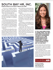 HR Consultant Los Angeles, Orange County & Southern California